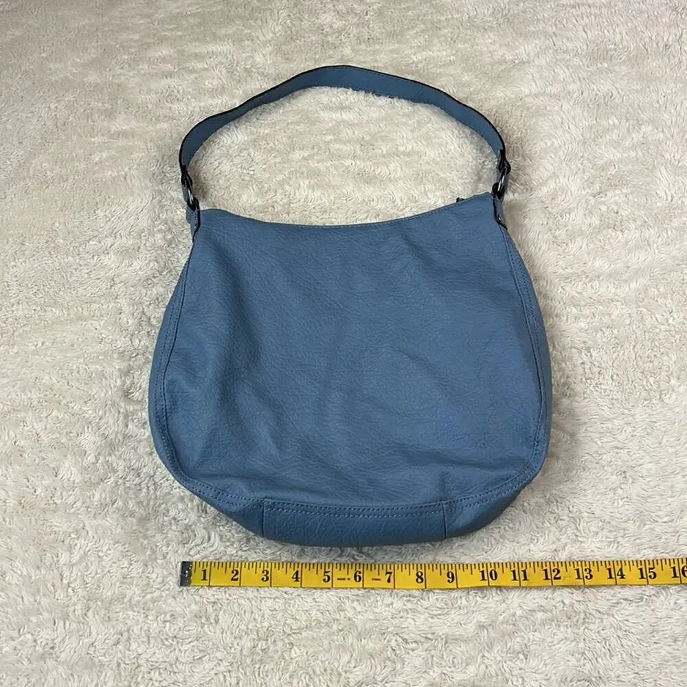 Ruby and Mila large powder blue faux leather hobo bag‎